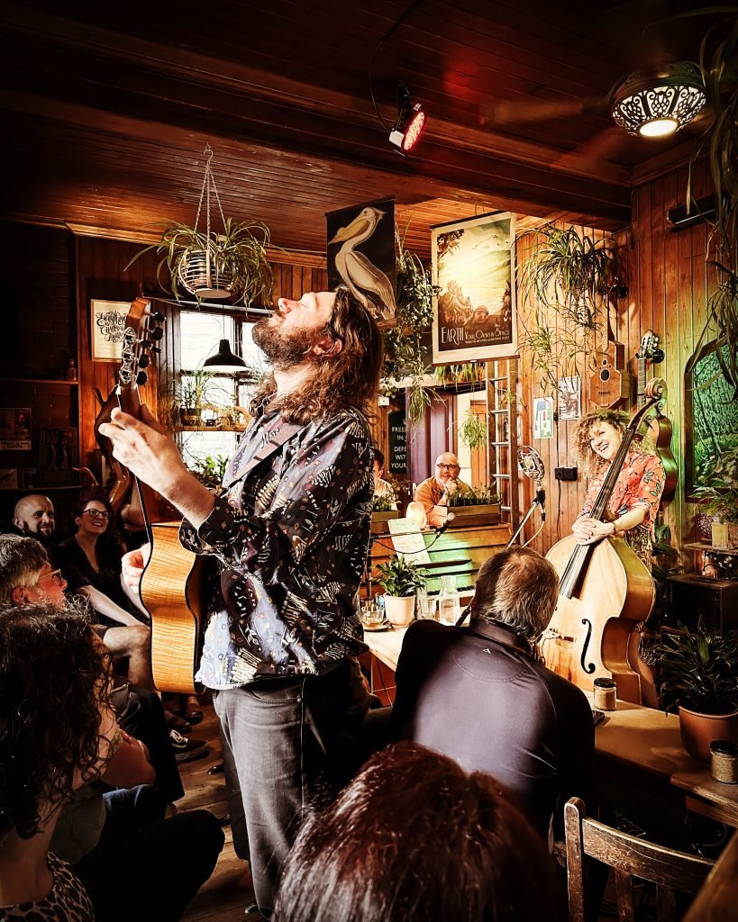 Adam Beattie performing live at Cafe No9, Sheffield