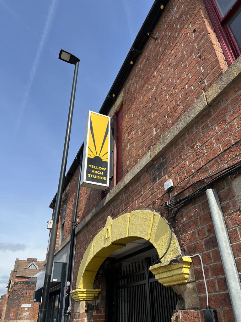 The archway entrance to Yellow Arch Studios, Sheffield