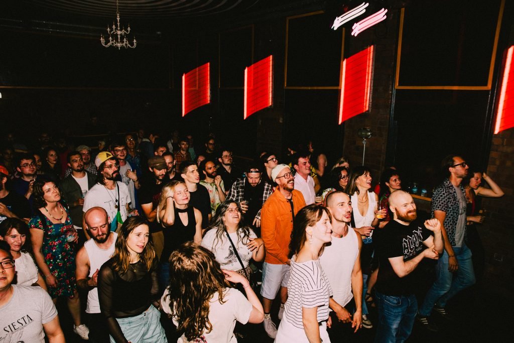 Disco balls over the dancefloor at Hallamshire Hotel, Sheffield