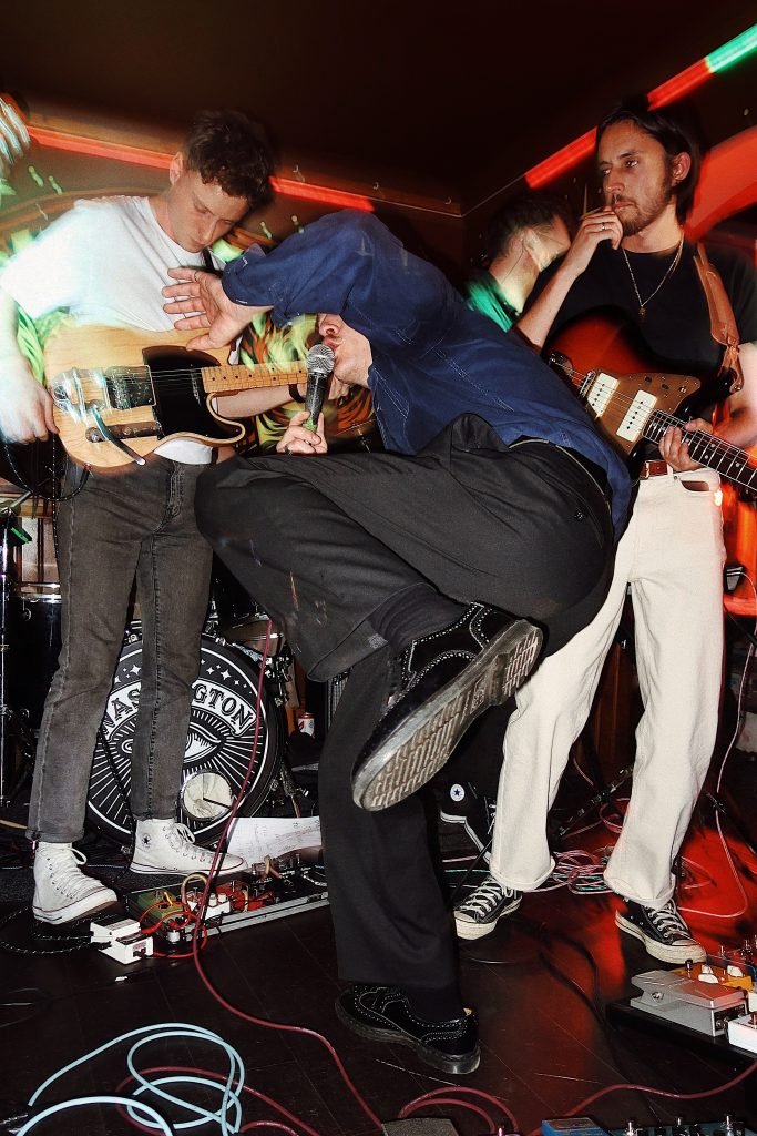 A band performing live at The Washington, Sheffield
